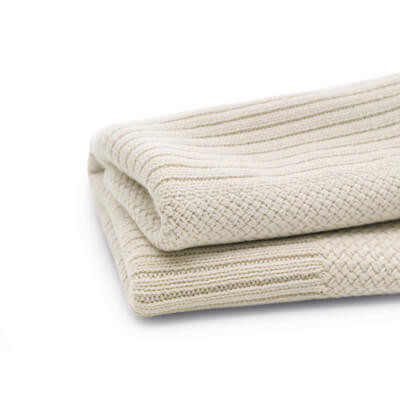 Плед Wool blanket Off-white melange